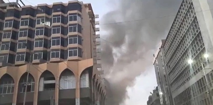 Saddar Cooperative Market fire