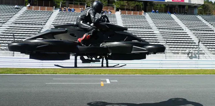 flying motorbike, Japan, viral video