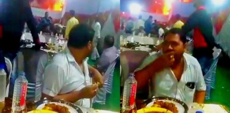 Marriage hall guests food fire