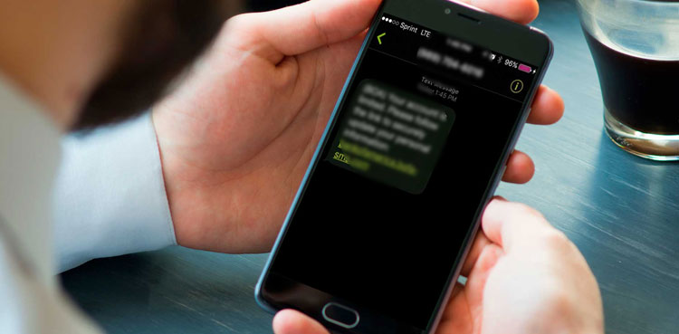Protect cellphone from smishing