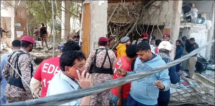 karachi shershah blast death toll