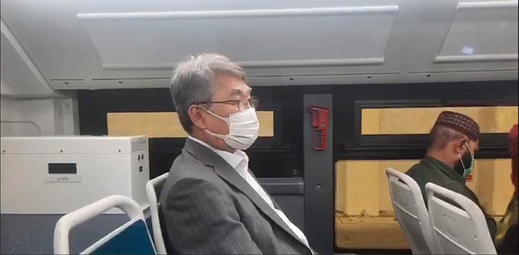 Japan consul general, Karachi, green line bus service,