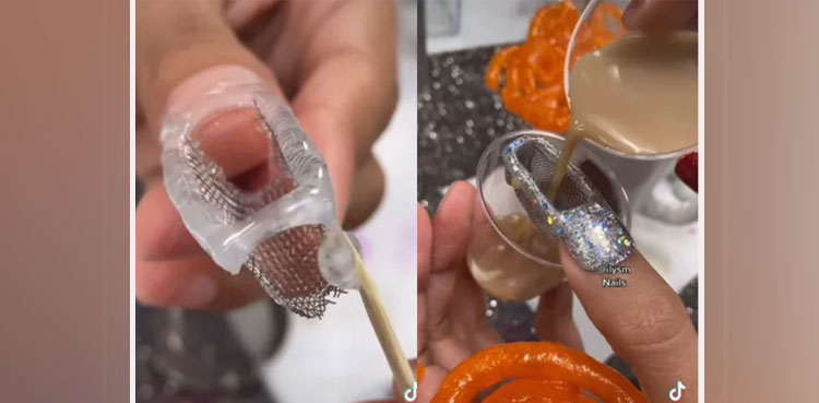 nail art viral video, chai, tea