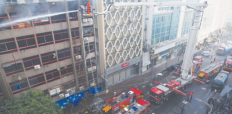 fire-hit saddar market