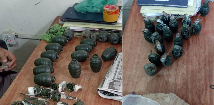 Karachi grenades found