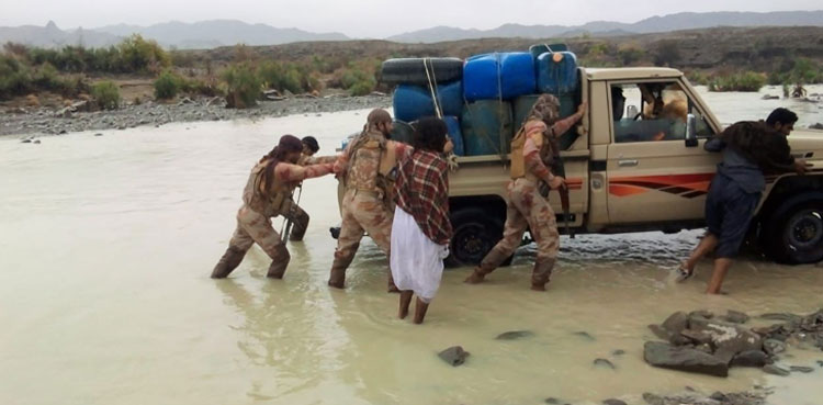 ispr, balochistan floods, pakistan army,