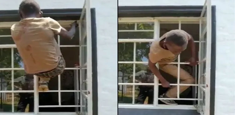 thief Shows how he breaks into house