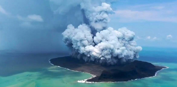 Tonga damage after tsunami