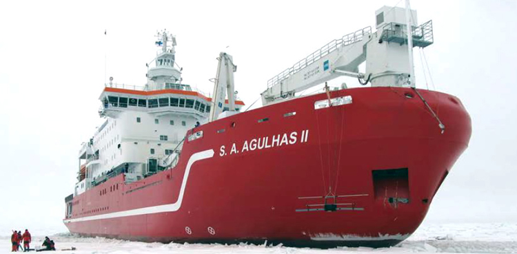 vessel stuck, ship, SA Agulhas II, South African ship