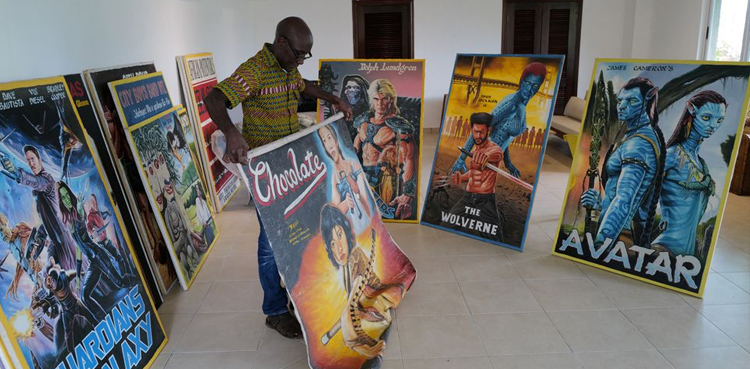 Hand-painted movie posters find homes