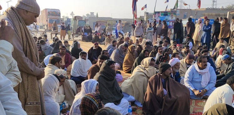Sanghar village killings, protest sit-in, Jani Junejo