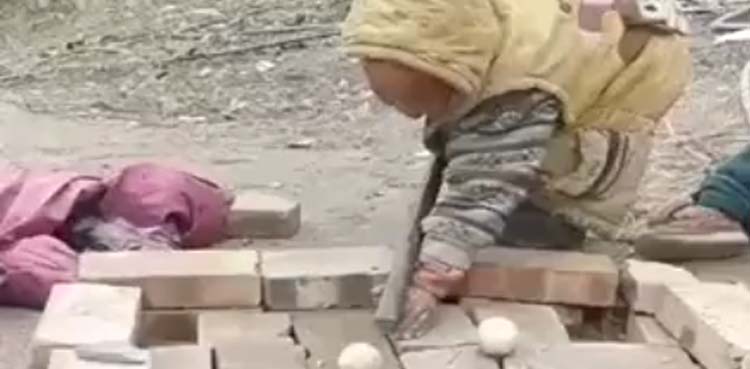 pool, children, brick table,