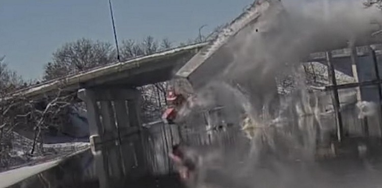 trailer plunge off bridge Massachusetts