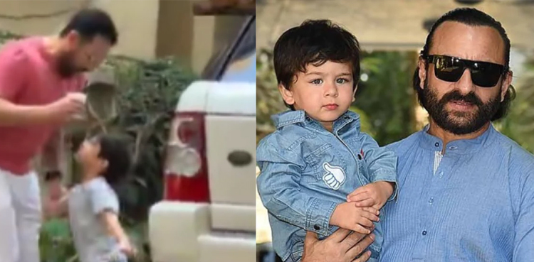 Watch: Angry Taimur ‘hits’ dad Saif Ali Khan
