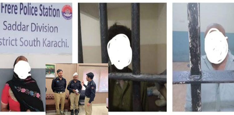 Karachi-policeman-beggars-attack