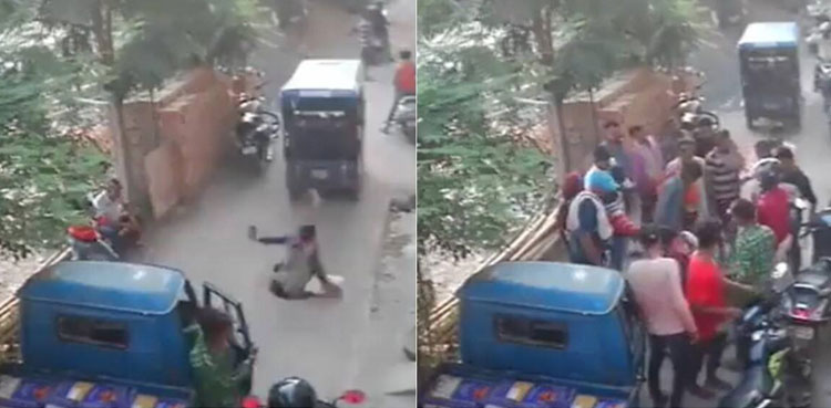viral video, phone call, phone, india, bihar state, open manhole, manhole