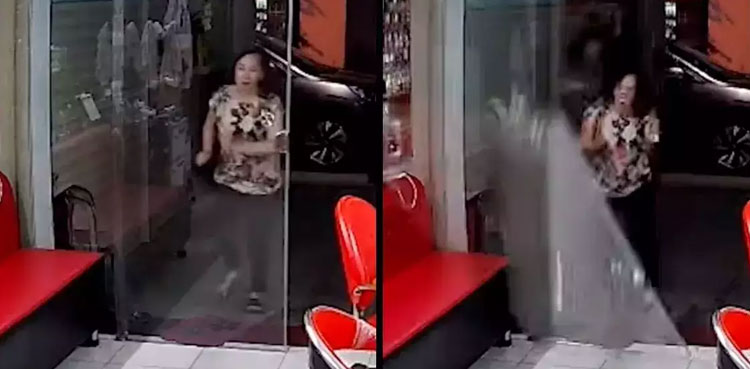 Glass Door Breaking Viral Video