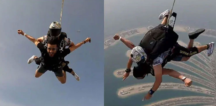 skydiving, skydiving video, imran abbas, imran abbas dramas, pakistan