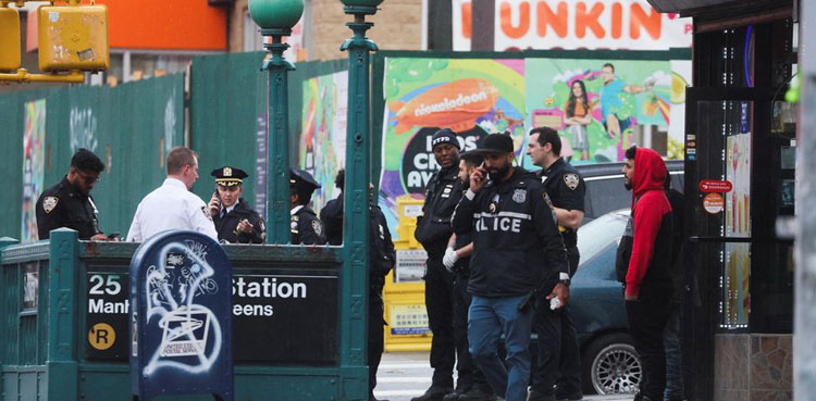 New York subway station firing