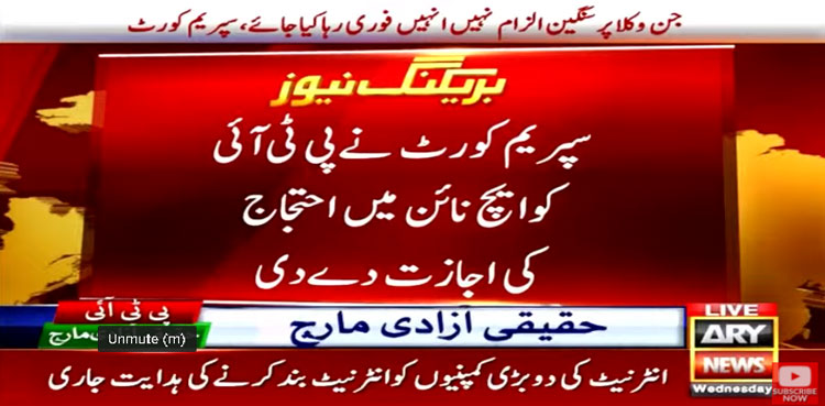 SC, PTI long march, Islamabad H-9, Azadi March