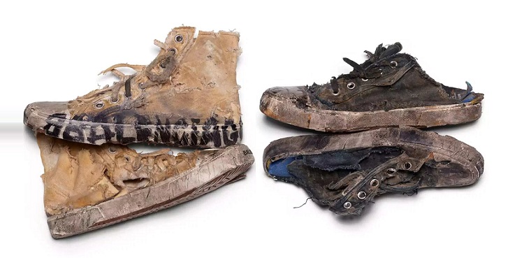 Balenciaga, distressed sneakers, internet reaction