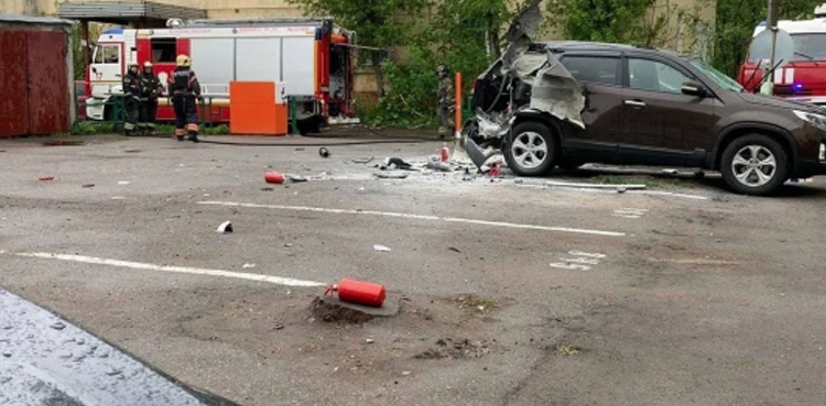 Ukraine war, rocket in car, Mytishchi, rocket