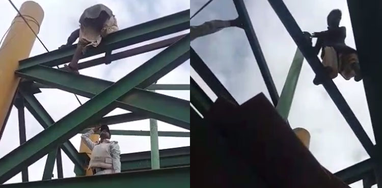 Viral video, Traffic cop, suicidal man, Karachi, Javaid Ahmed