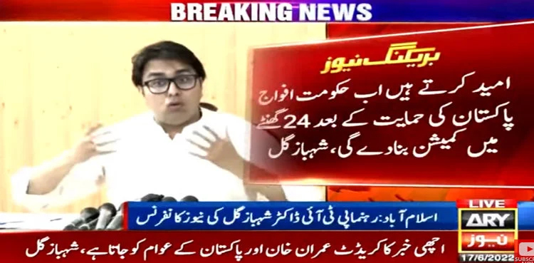 Cipher issue, Shahbaz Gill, probe commission, PTI leader