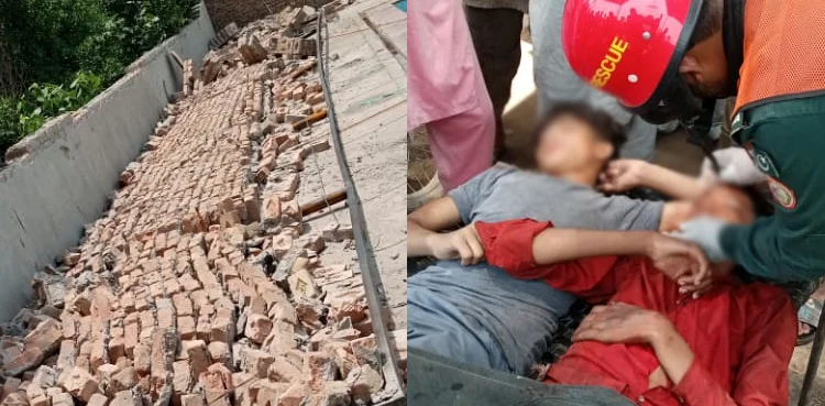 swimming pool, wall collapse, children, Lahore