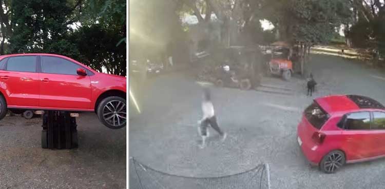 stops car, stops car, video, forklift video