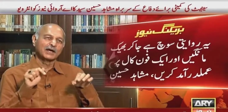 Mushahid Hussain Syed, TTP, NSC meeting, Senate Defense Committee Chairman