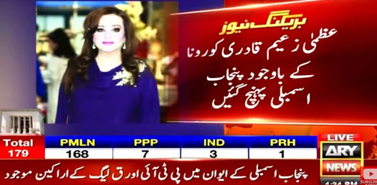 PML-N MPAs, Uzma Qadri, Punjab Assembly, Covid-19 positive