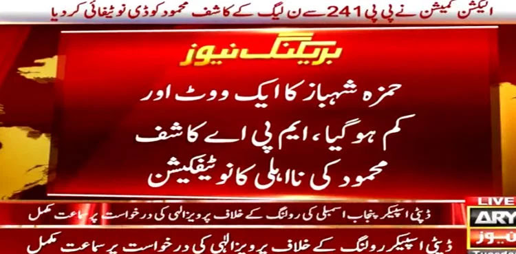 Hamza Shahbaz, ECP, Kashif Mehmood, CM Punjab election, Supreme Court