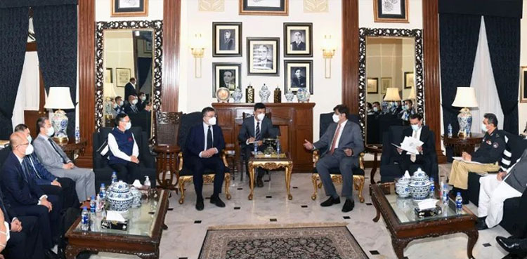 Murad Ali Shah, Chinese delegation, Karachi University, suicide attack