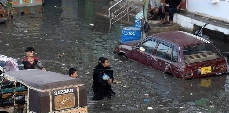 karachi rain submerged yusuf goth