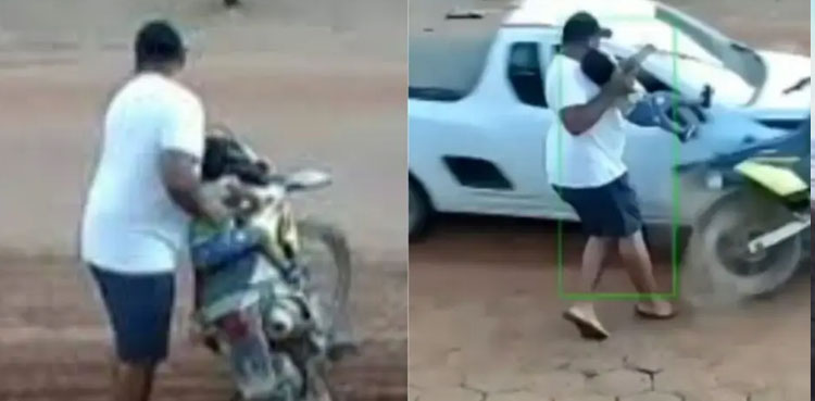 Viral video, father, child, out-of-control car, bike