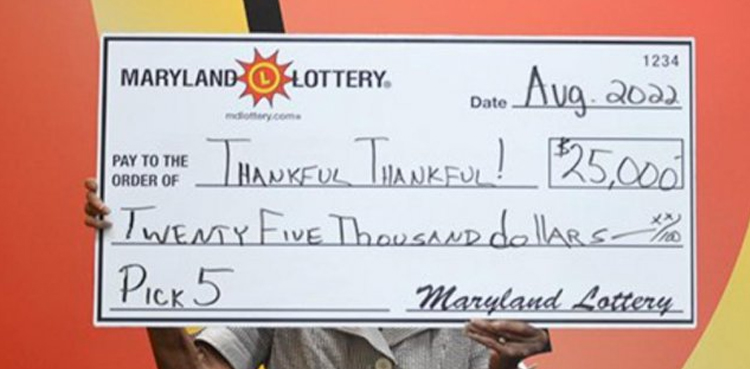 lottery prize, United States, $25,000 lottery prize
