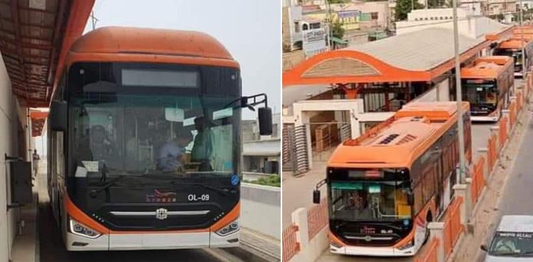 Karachi Orange Line BRT, Orange Line buses, Sharjeel Memon
