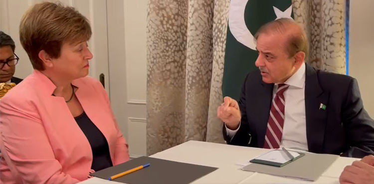 PM Shehbaz Sharif, IMF MD Kristalina Georgieva, UNGA