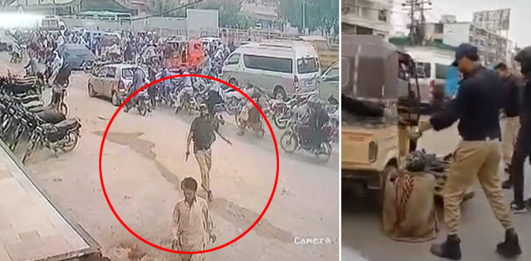 CCTV footage, Karachi police, dacoits, Nagin Chowrangi shootout, resisting robbery