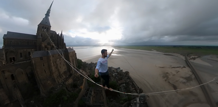 Daredevil, Viral video, world record, slackline walk
