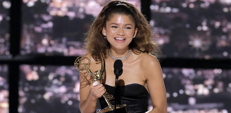 zendaya emmys 2022 win, euphoria