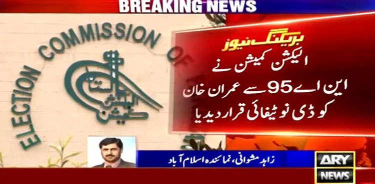 Imran Khan, NA-95 Mianwali, ECP, Imran Khan disqualification