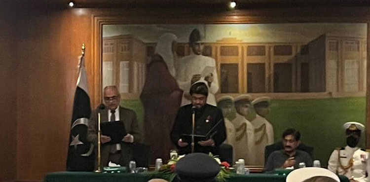 took oath, MQM-P, Kamran Tessori, Sindh governor