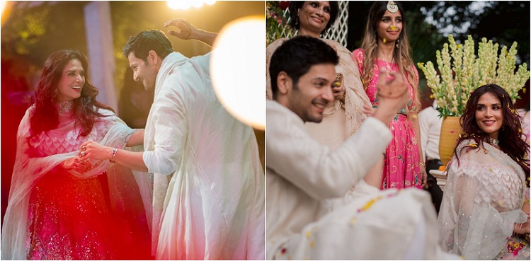 richa chadha ali fazal wedding, sangeet ceremony
