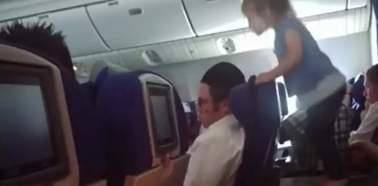 Viral video, toddler run wild during flight
