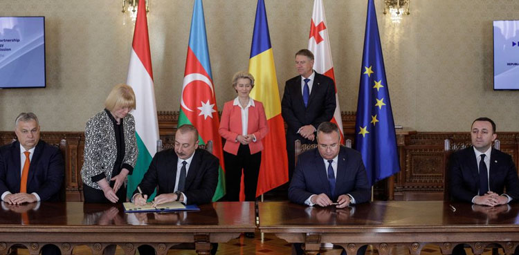 Four leaders, agreement, green Azeri energy, Europe,