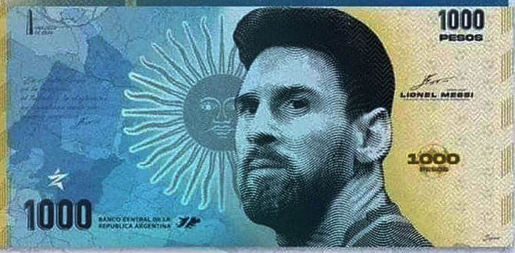 Messi Banknotes Argentina