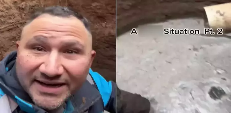 amazon driver falls septic tank