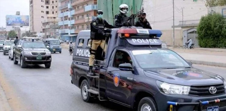 encounter, two robbers arrested, Karachi Police, Bahadurabad